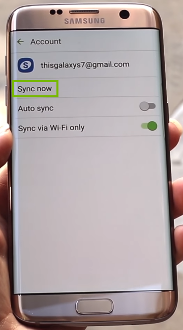 Mobile app Account settings screen