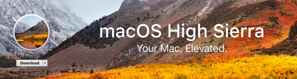 app store macOS high sierra update banner