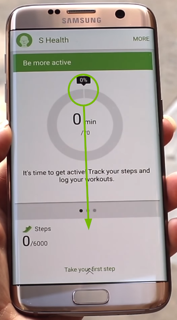 Swipe method to sync data