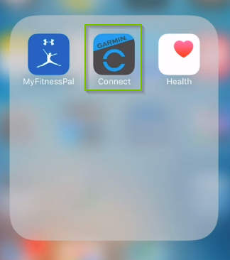 Mobile device screen with Connect app selected. Screenshot.