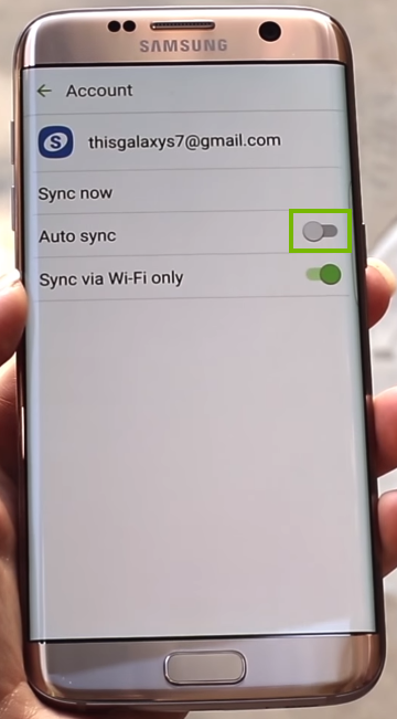 Mobile app Account settings screen