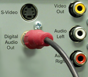 example media player with coaxial audio output