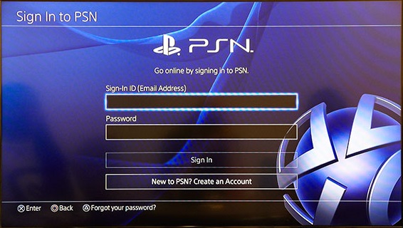 PSN Sign in.