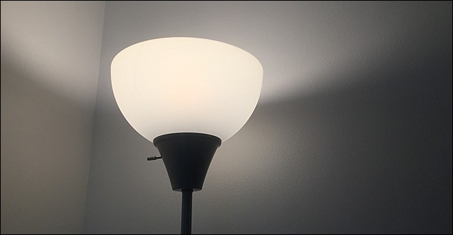 Testing a Philips Hue bulb in a lamp.
