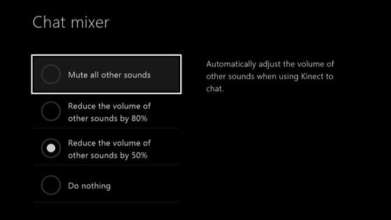 Chat mixer settings. Screenshot.