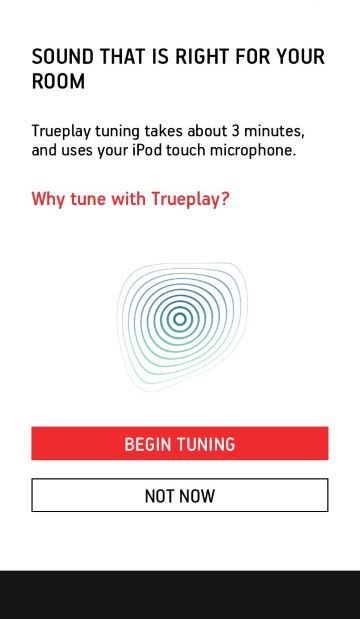 Trueplay tunning start screen