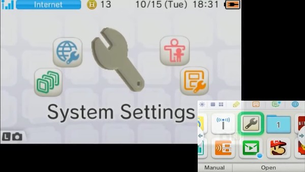 home screen, highlighting the System Settings app.