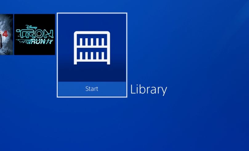 PS4 Library. Screenshot.