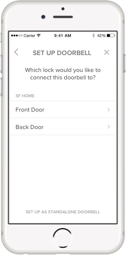August home app offering to connect your new device to an existing lock.