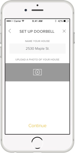 August home app prompting the user to name the new device.