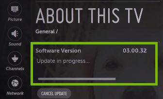 Update in progress. Screenshot.