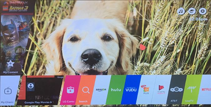 LG Smart TV using webOS.