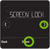 Screen Lock selected. Screenshot.