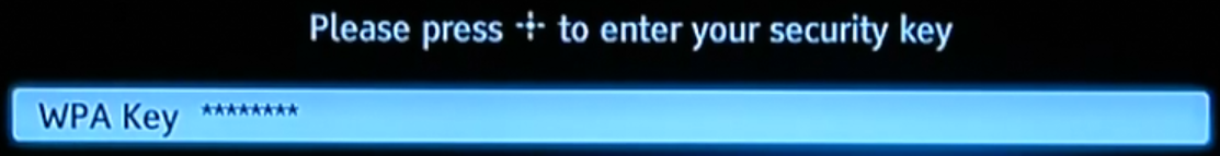 Wireless key post-entry screen