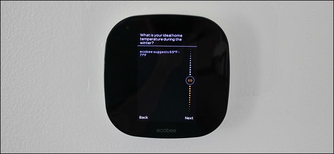 Cold temperature setpoint screen in thermostat setup.