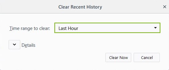 Time range highlighted