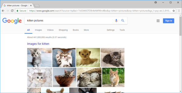 Google search results.