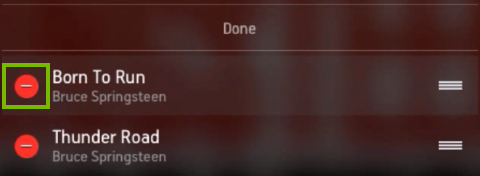 Removing a track from the queue