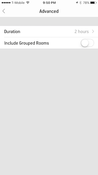 Advanced Alarm Settings screen
