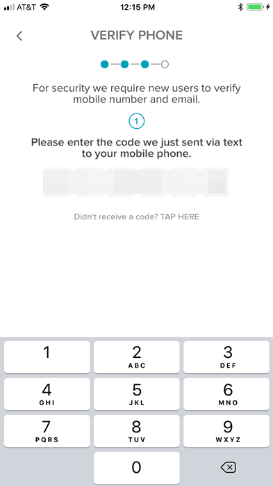 August Home verify phone number page