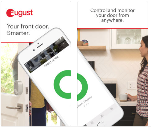 August Home App advertisement.