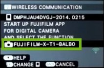 Wi-Fi menu with network name displayed.