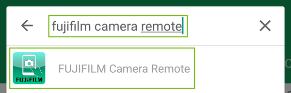 Fujifilm camera remote search.