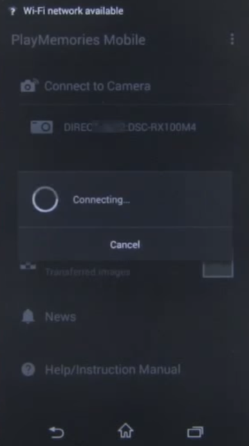 Connecting screen