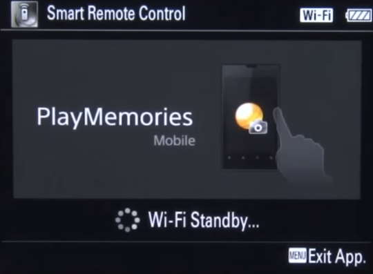 Camera screen showing Wi-Fi initialization.