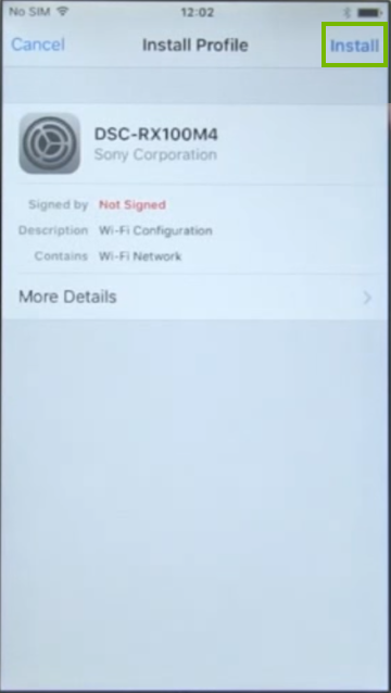 Phone screen with option highlighted.