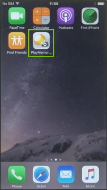 Phone screen with app icon highlighted