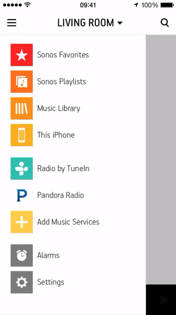 Music service showing up in source selection list in Sonos Controller for mobile devices