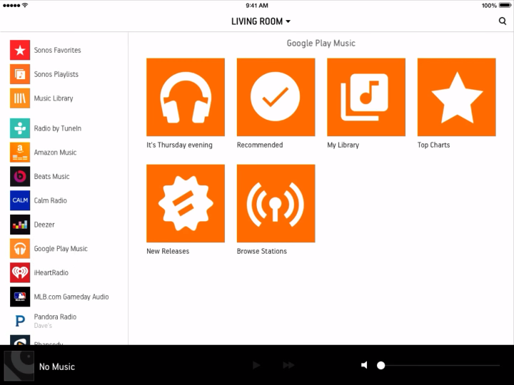 Source browsing in Sonos Controller for mobile devices