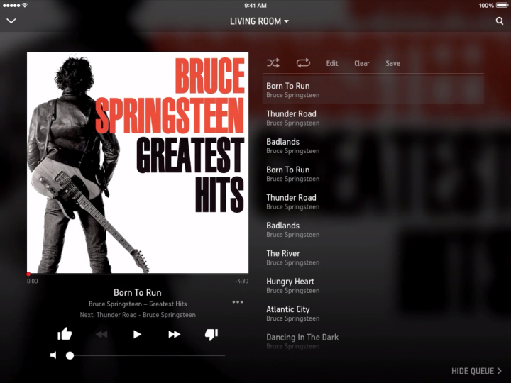 Queue listing in Sonos Controller for mobile devices