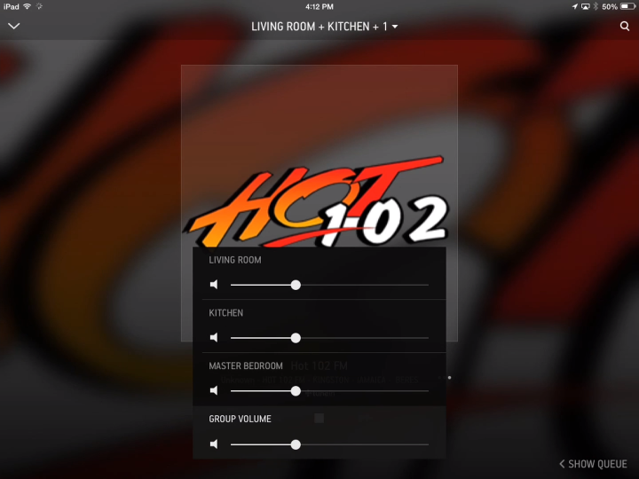 Volume control in Sonos Controller for mobile devices