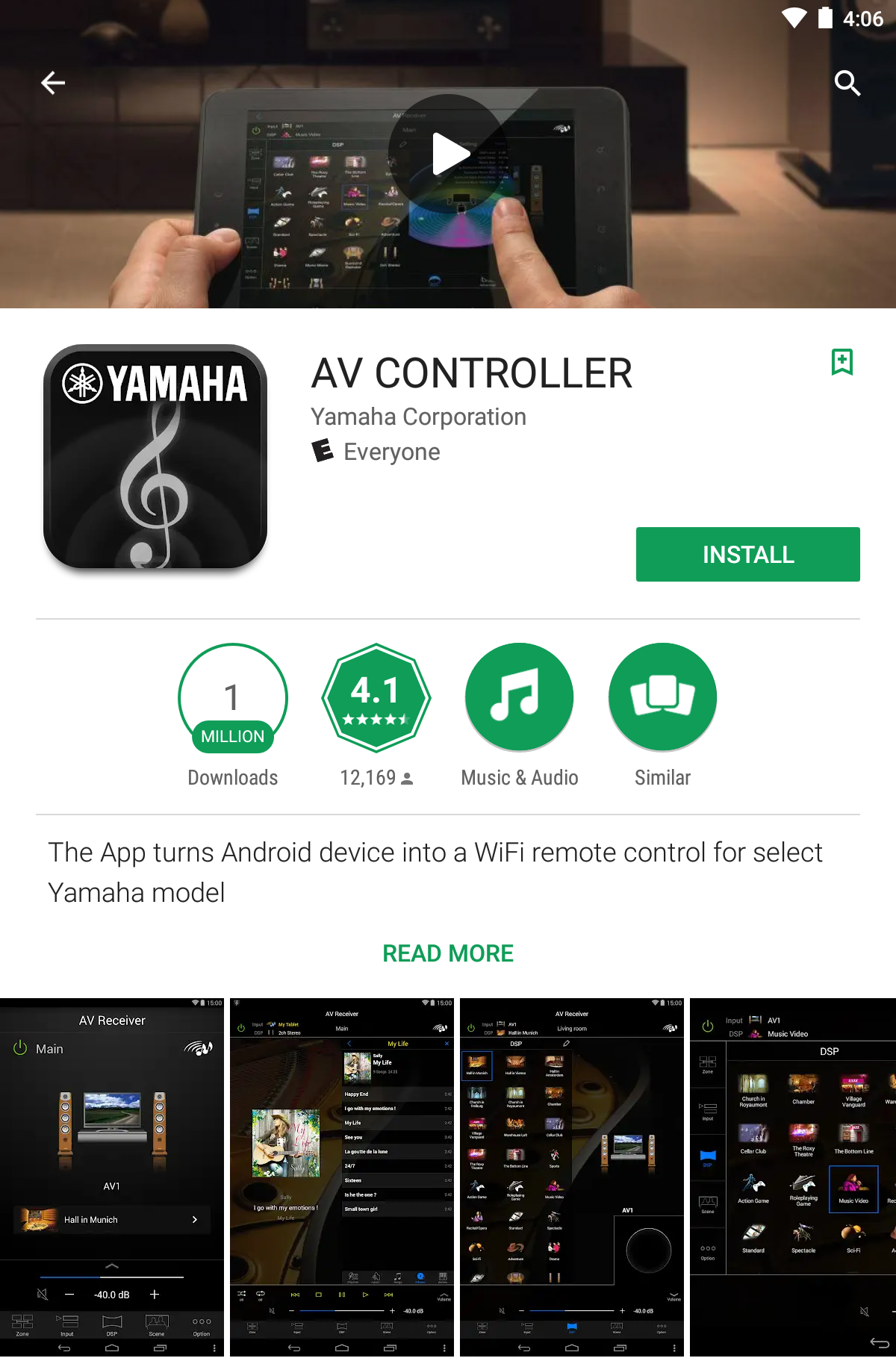 Mobile app landing page