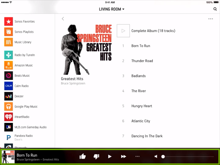 Bottom bar in Sonos Controller for mobile devices brings up the current queue