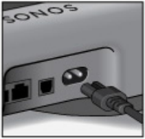 diagram of removing the power cable from a Sonos speaker