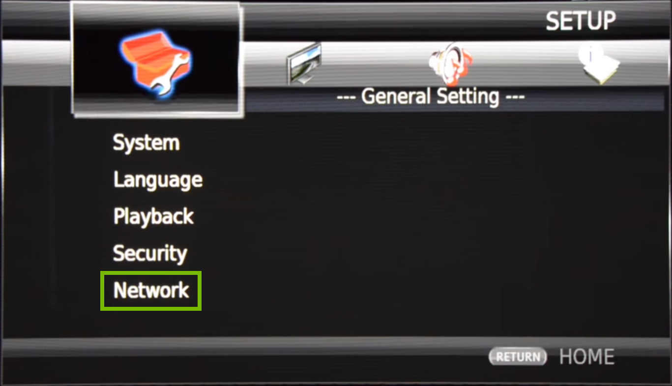 Blu-ray menu with highlighted option