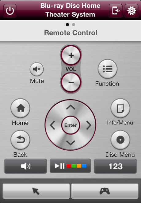 Remote Controls in mobile app.