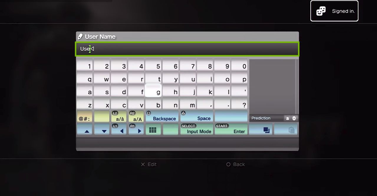 Virtual keyboard. Screenshot.