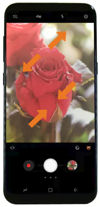 Camera app zoom function.