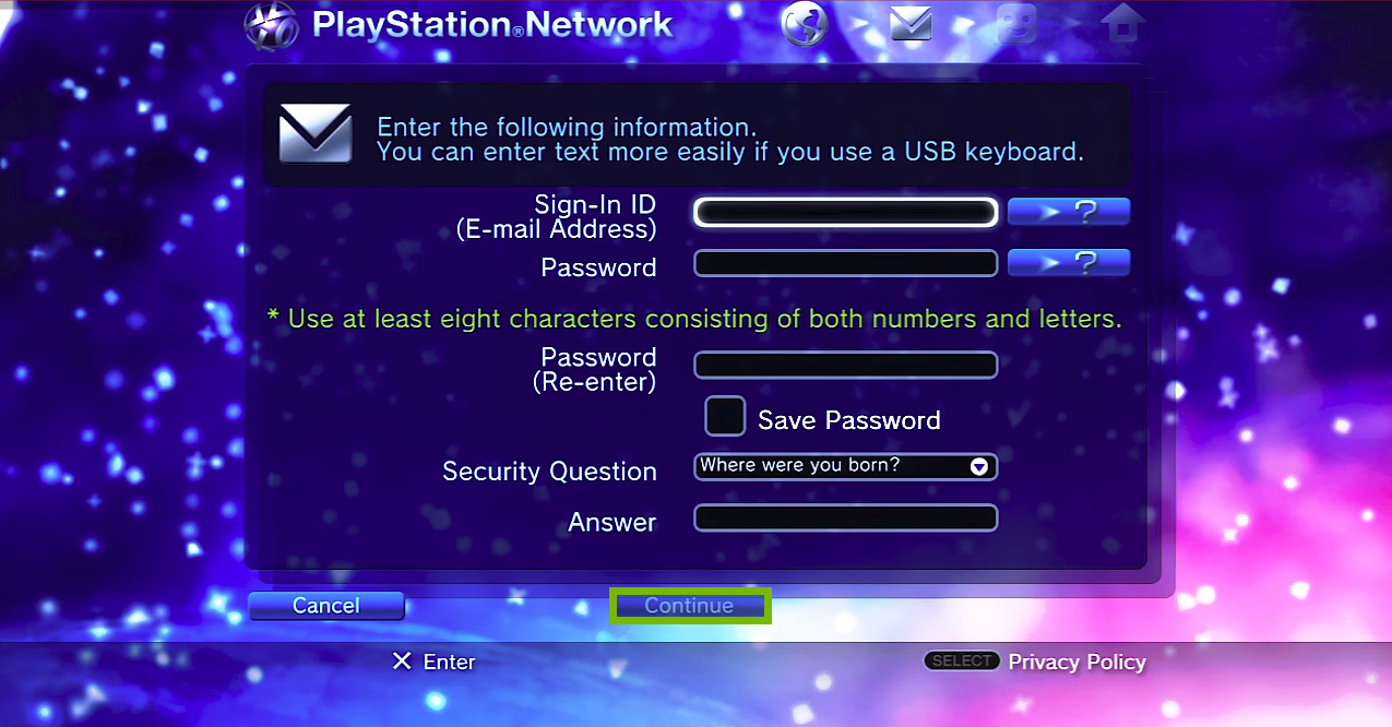 Fill in additional details. Screenshot.