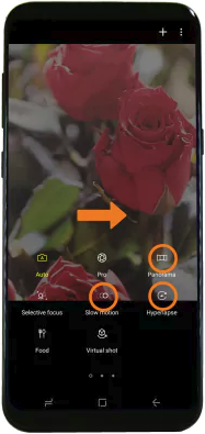 Camera app additional settings.