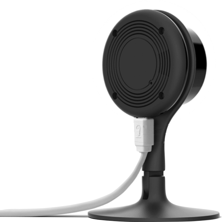 Nest camera connected to power supply.