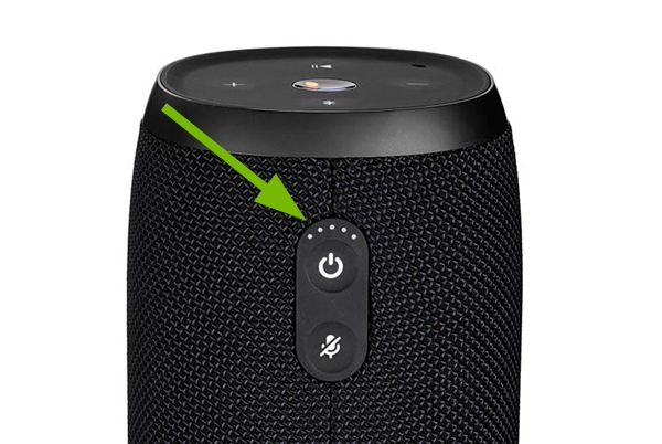 JBL power button lights.