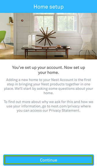 Mobile app welcome screen