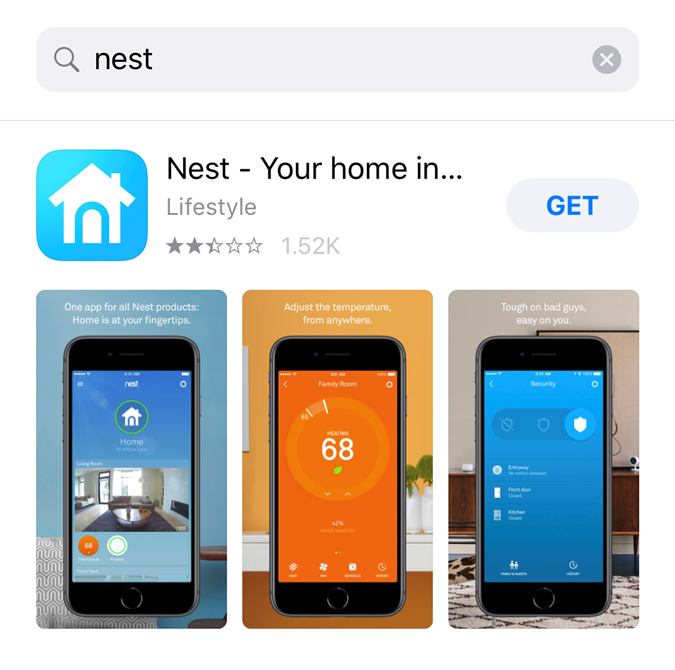 Mobile app landing page