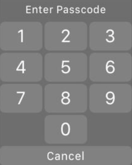 Apple watch prompting for a passcode.
