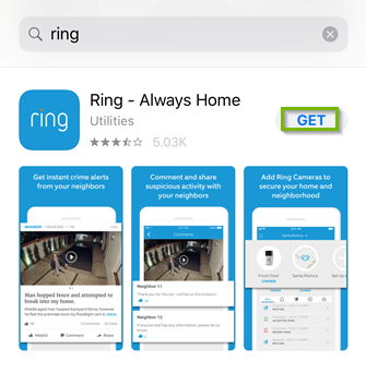 Mobile app landing page
